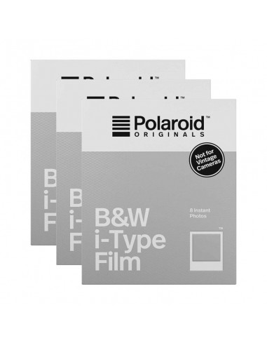 Polaroid Carta Fotografica Film i-Type B&W Pellicola (confezione da 3)