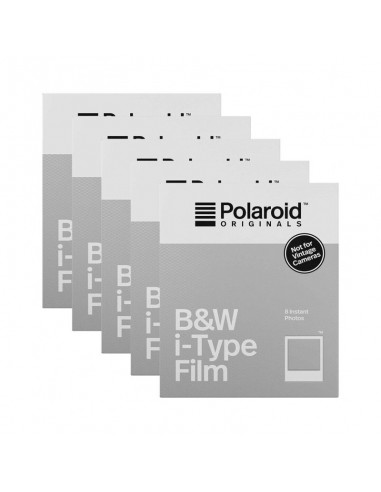 Polaroid Carta Fotografica Film i-Type B&W Pellicola (confezione da 5)