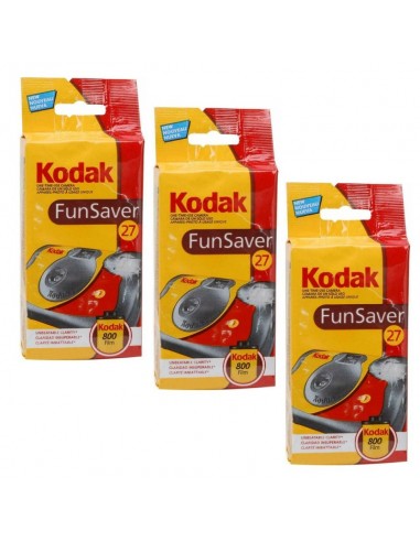 Kodak Funsaver Fotocamera Usa e Getta 27 Foto Flash (Confezione da 3)